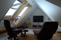 Home cinema in loft conversion